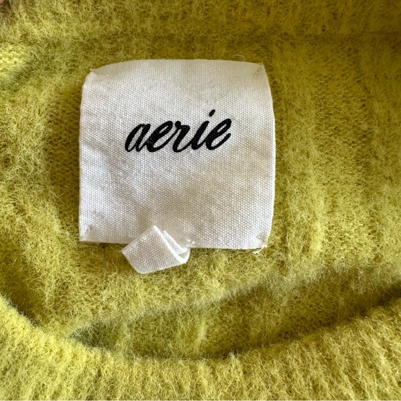 *AERIE* Super Soft Oversized Yellow Pullover XS - Picture 7 of 7